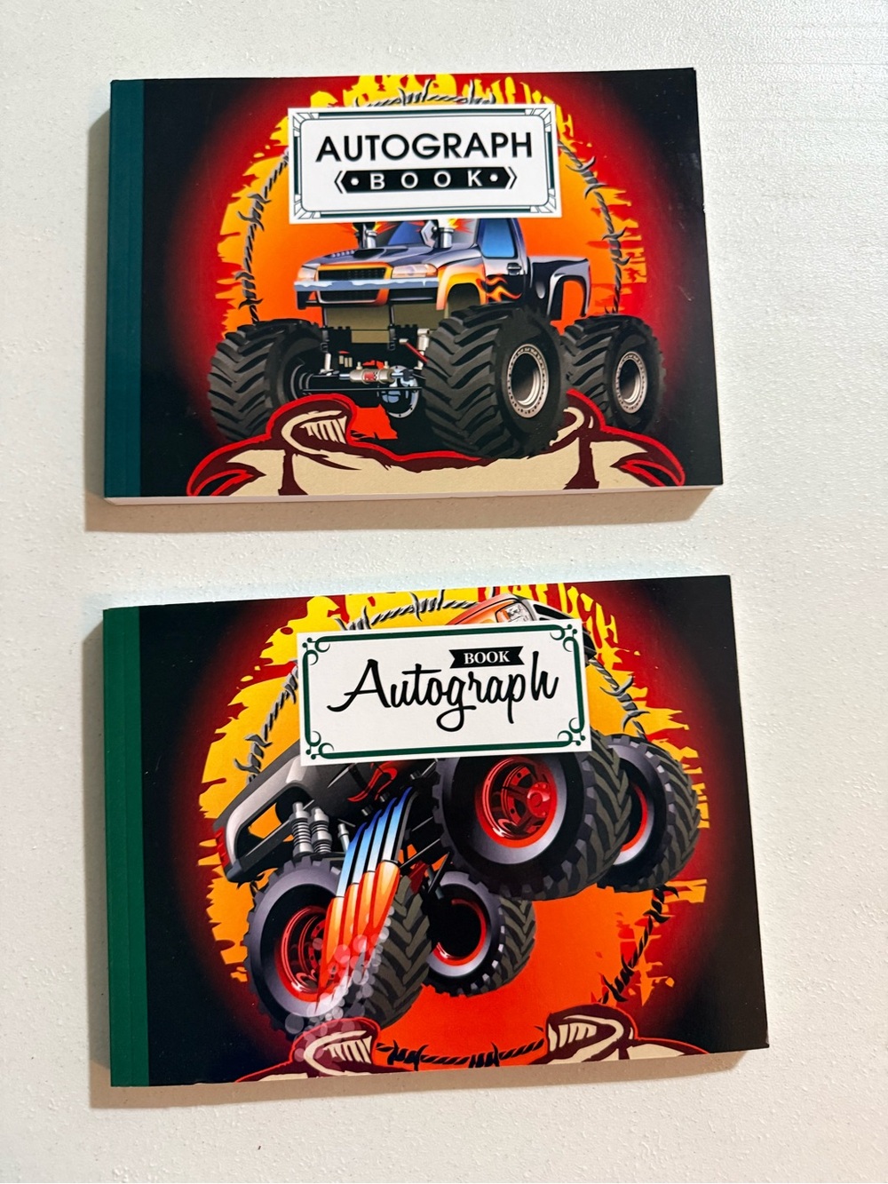 Monster Truck Autograph Book - Set of two